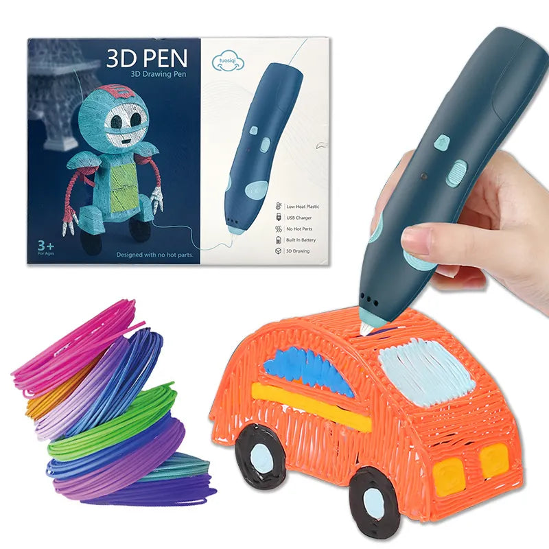 3D Drawing Pen with 3 Colors Wire Bundle