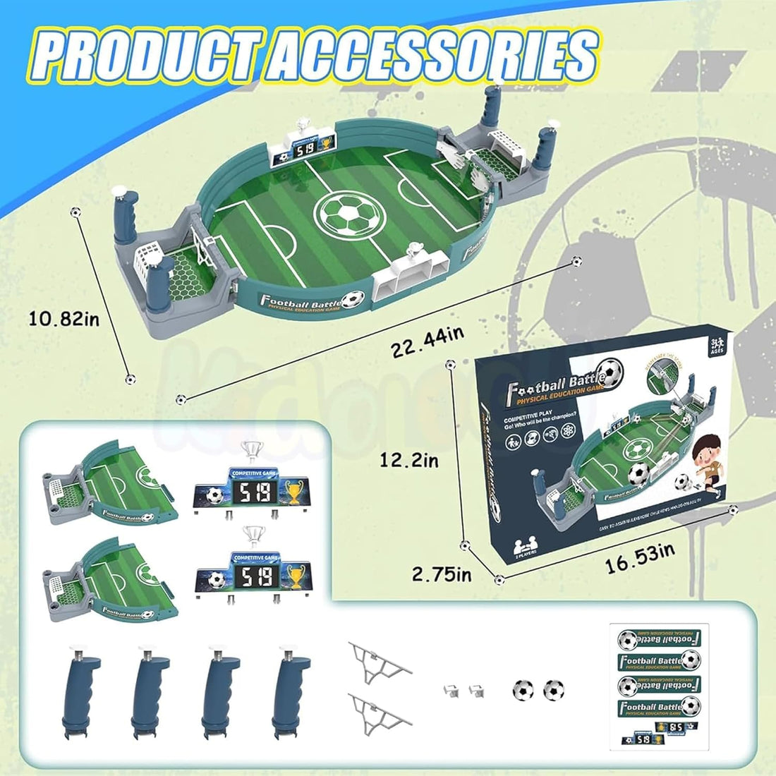Mini Indoor Football Tabletop Game With Free Balls