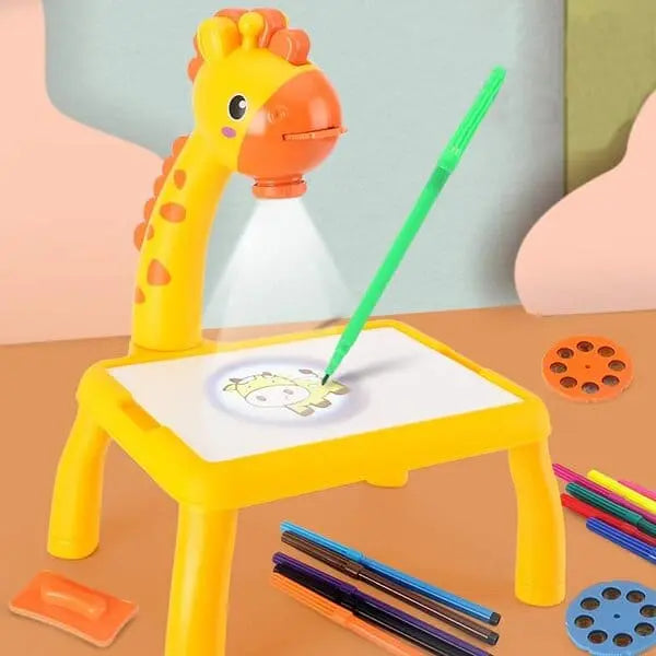 Kids Projector Drawing Table with 12 Color Marker Set