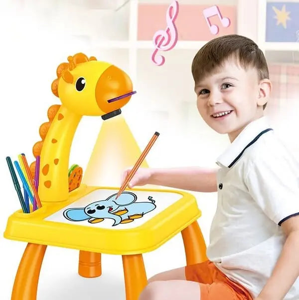 Kids Projector Drawing Table with 12 Color Marker Set