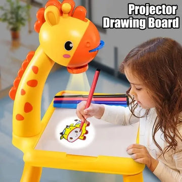 Kids Projector Drawing Table with 12 Color Marker Set