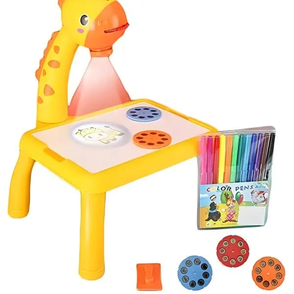 Kids Projector Drawing Table with 12 Color Marker Set